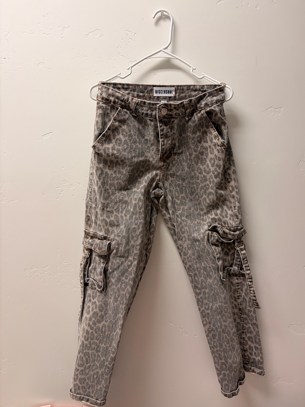 Women's Leopard Print Cargo Jeans